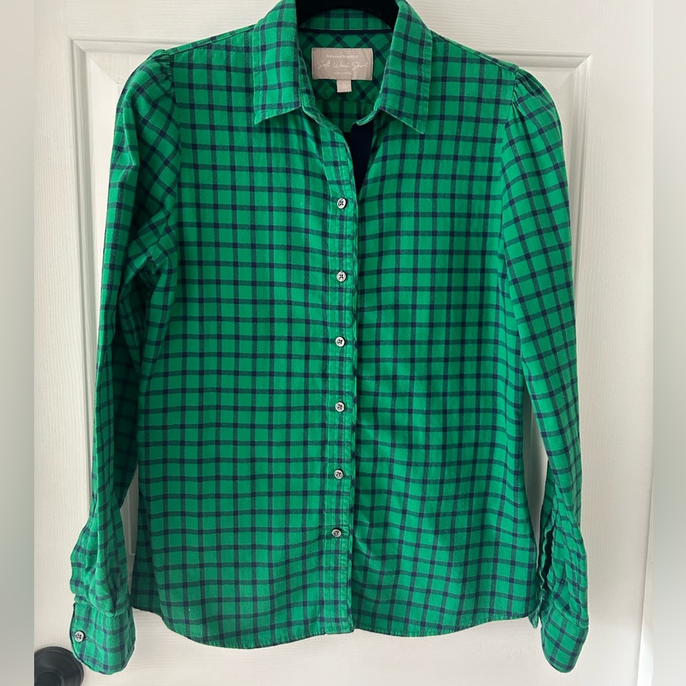 Banana Republic plaid blouse